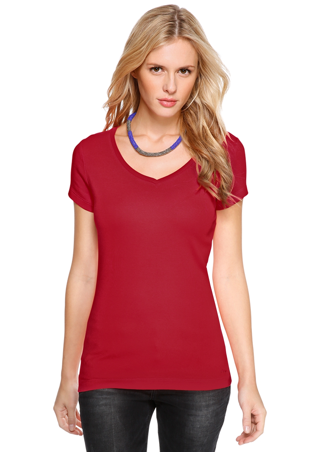 T-Shirt mit V-Ausschnitt