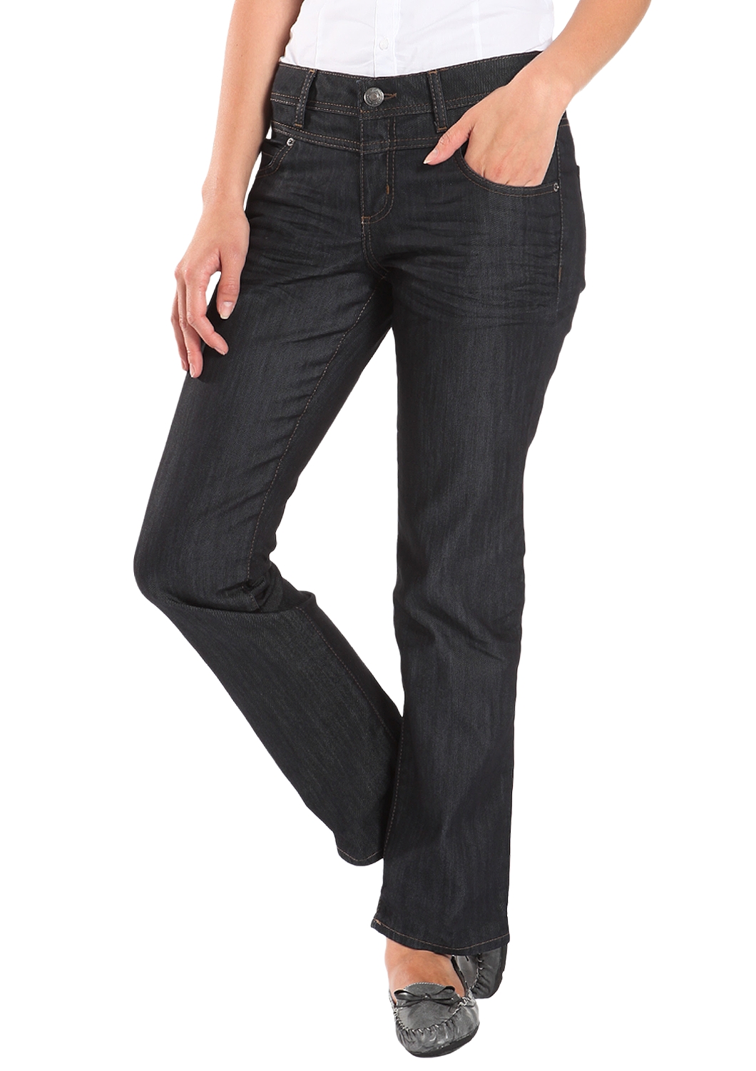 Straight: jeans in recht model