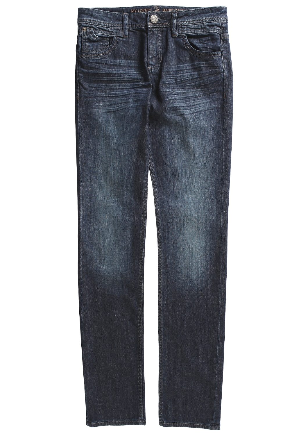Used-Jeans aus festem Denim
