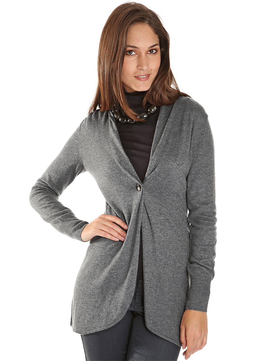 Long-Strickjacke