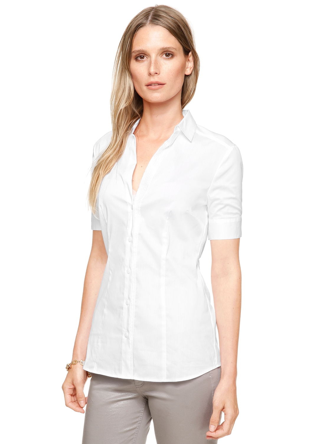 Blouse met korte mouwen