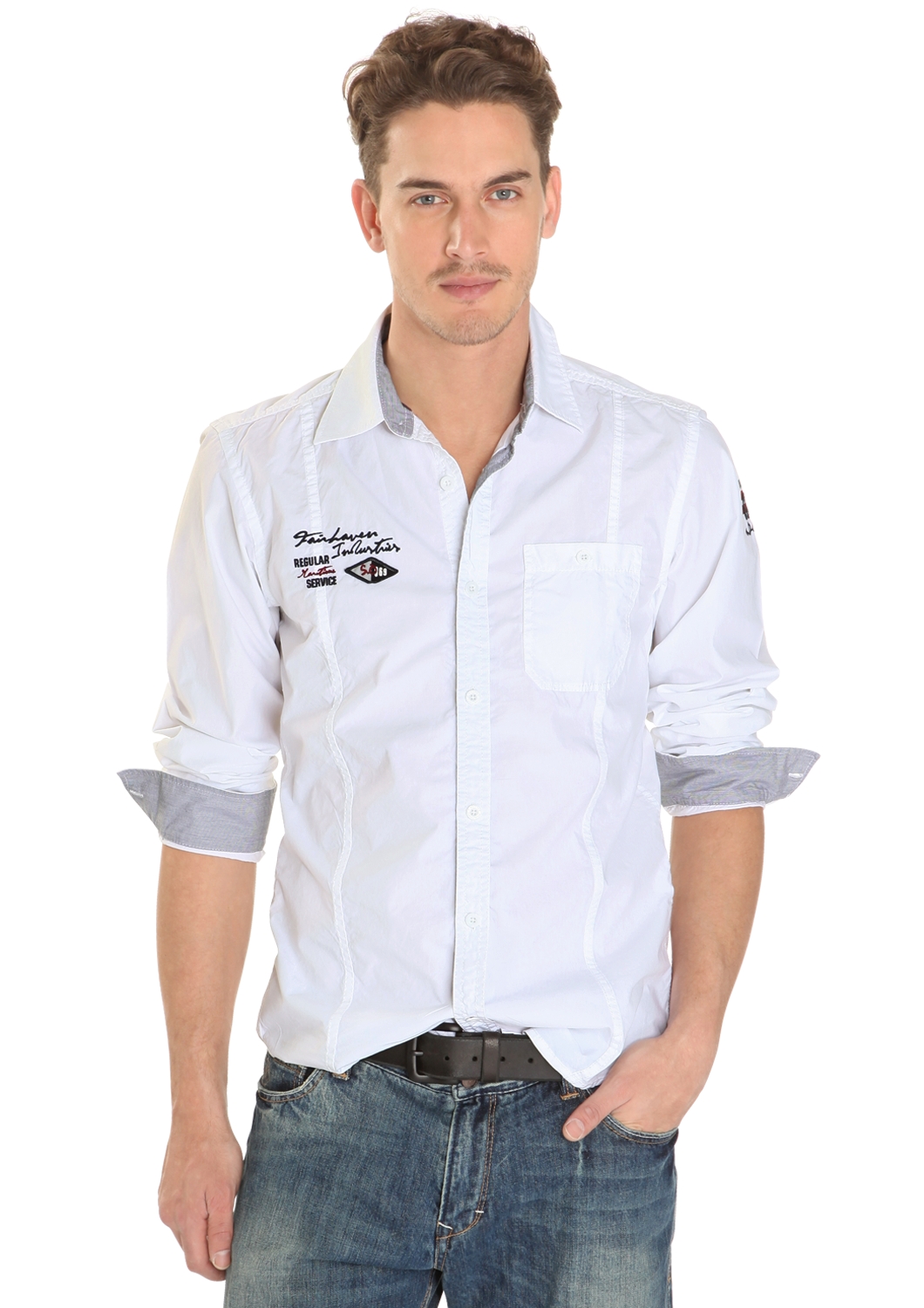 Baumwollhemd - Slim Fit