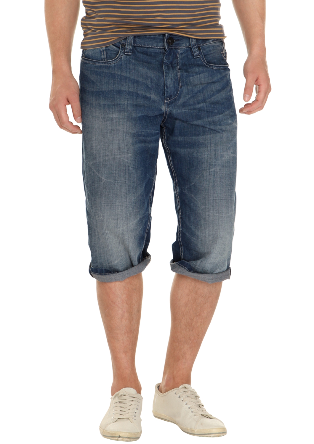 Kurze Jeanshose
