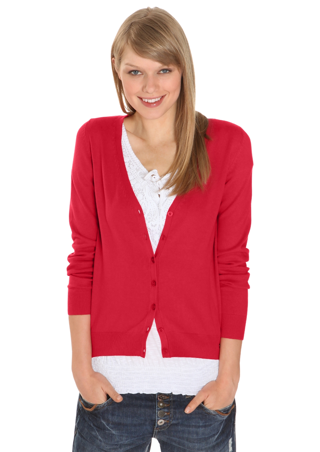 Feinstrickjacke