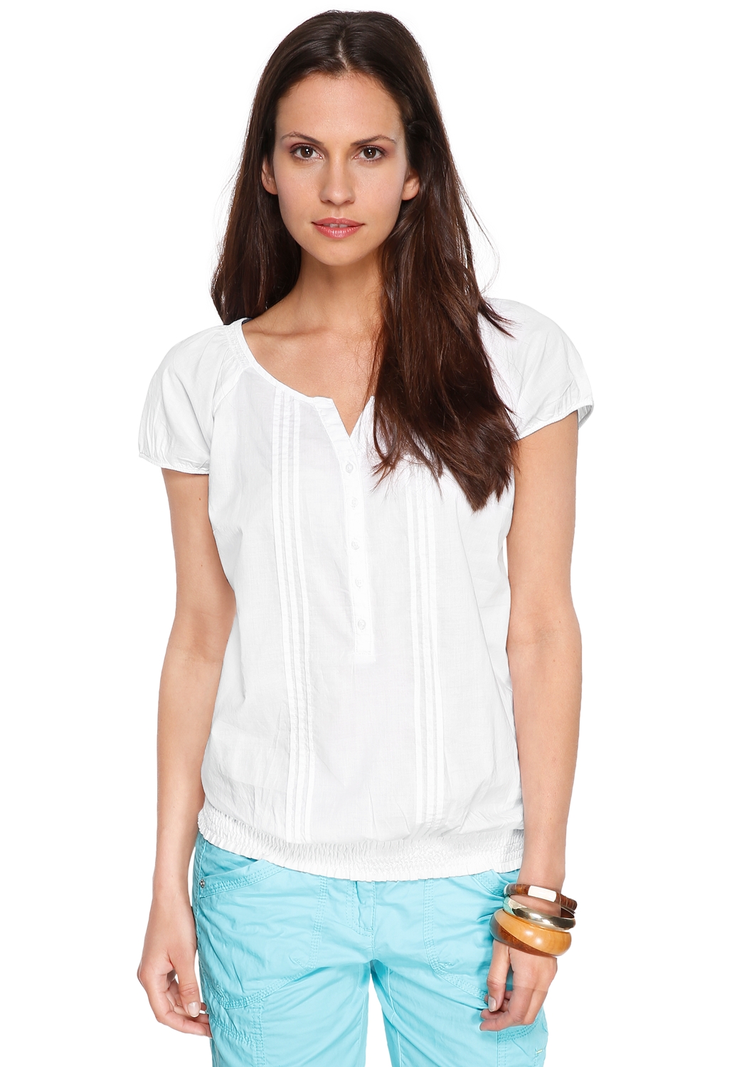 Blouse met korte mouwen