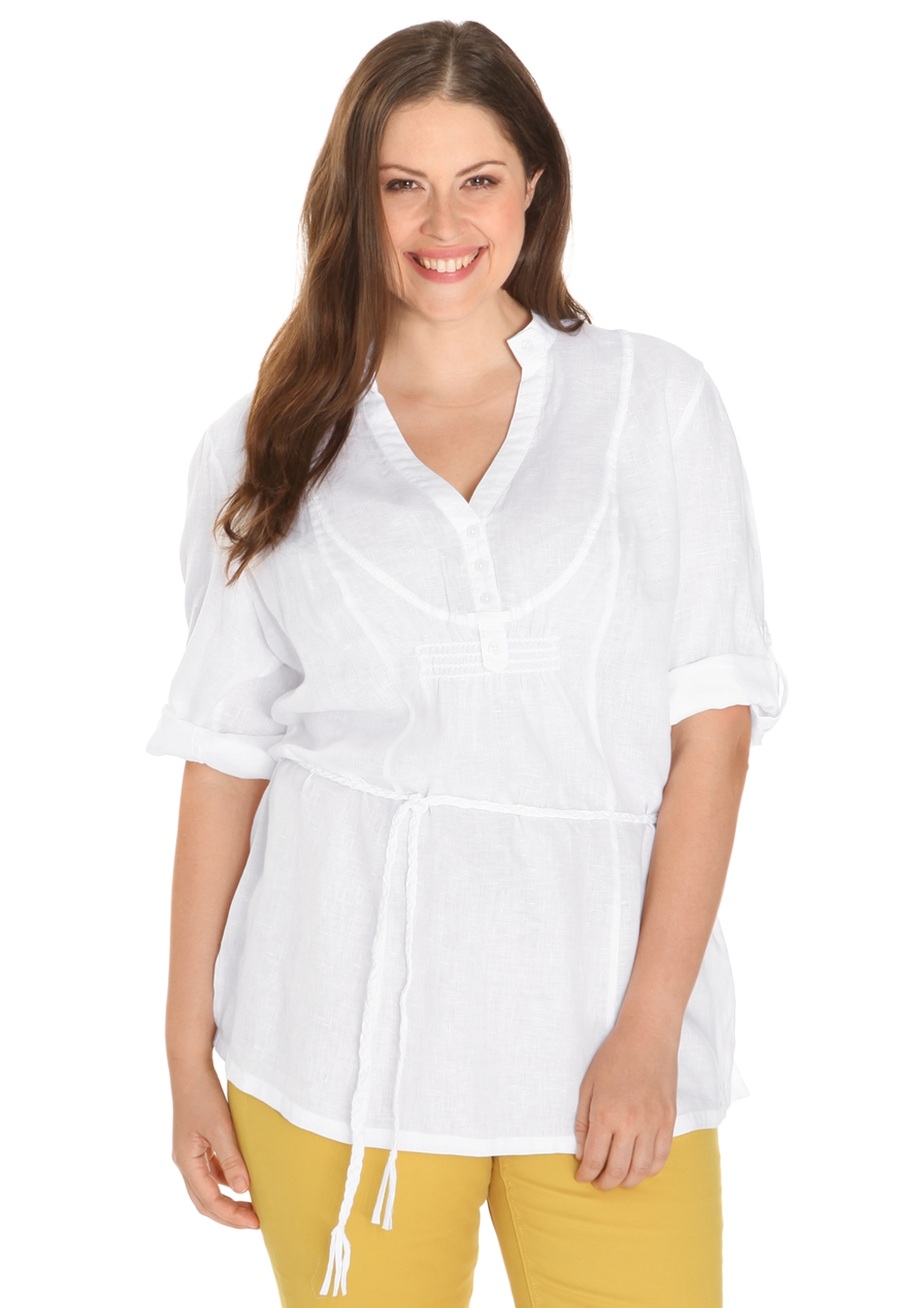 Leinen-Bluse