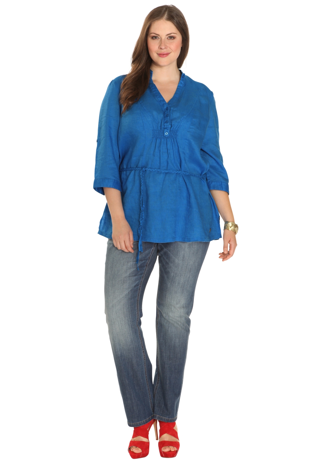 Leinen-Bluse