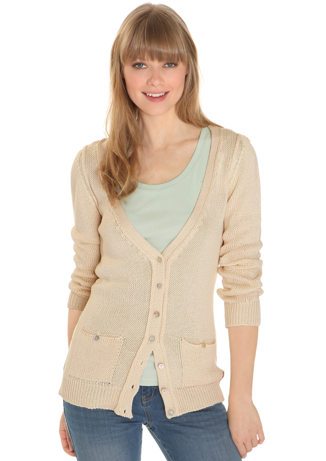 Grobgestrickte Jacke