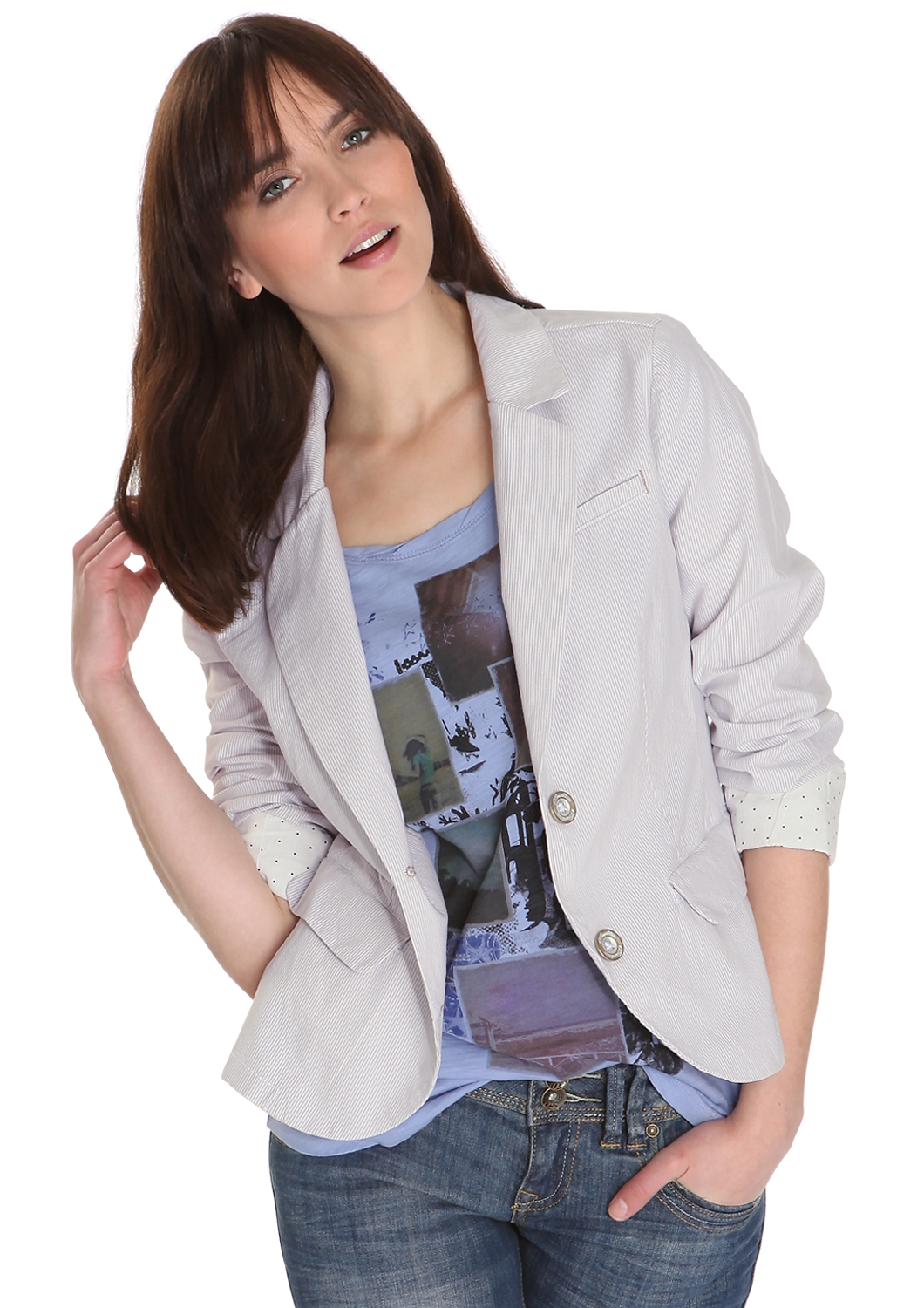 Gestreifter Blazer