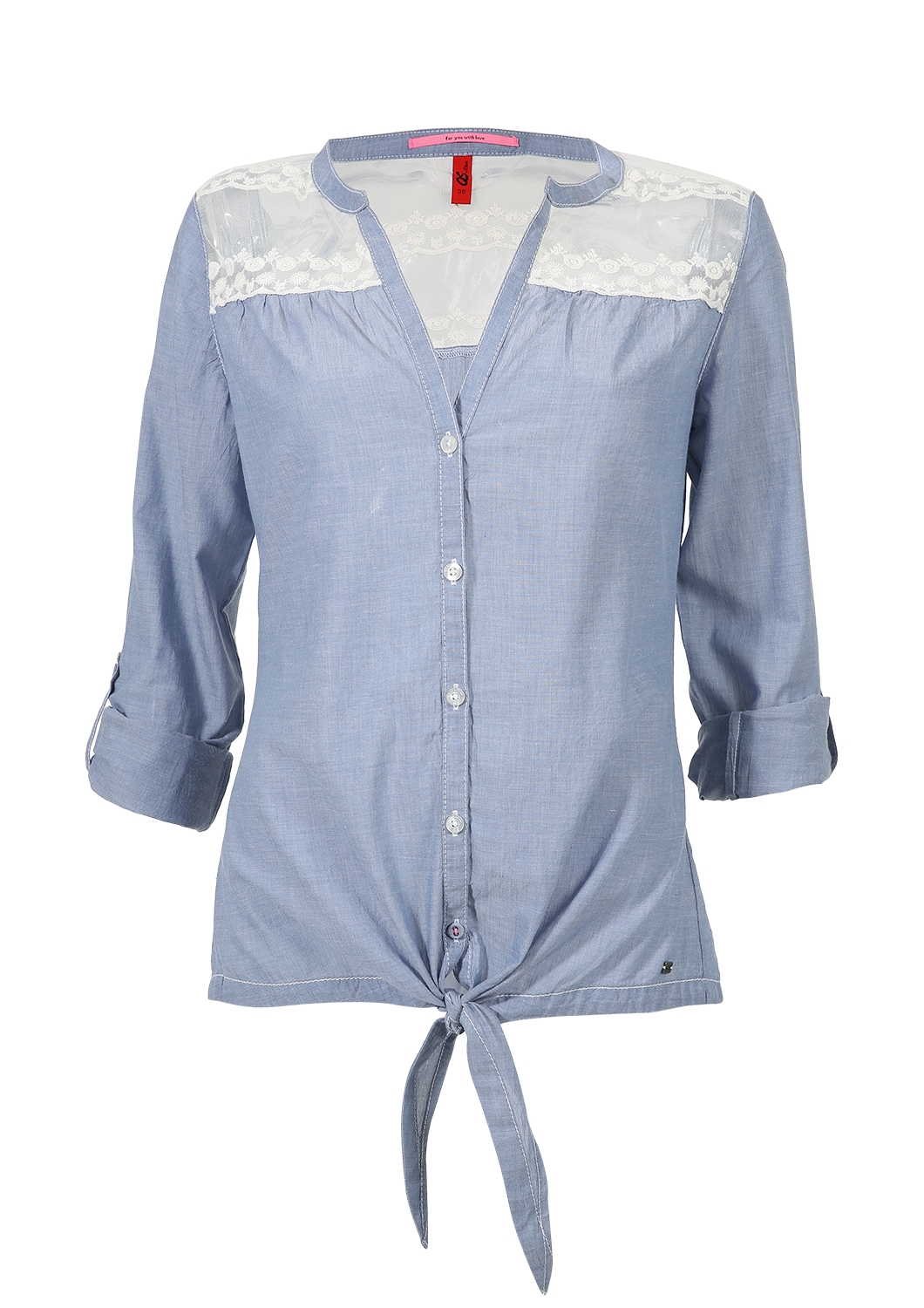 Chambray-Bluse