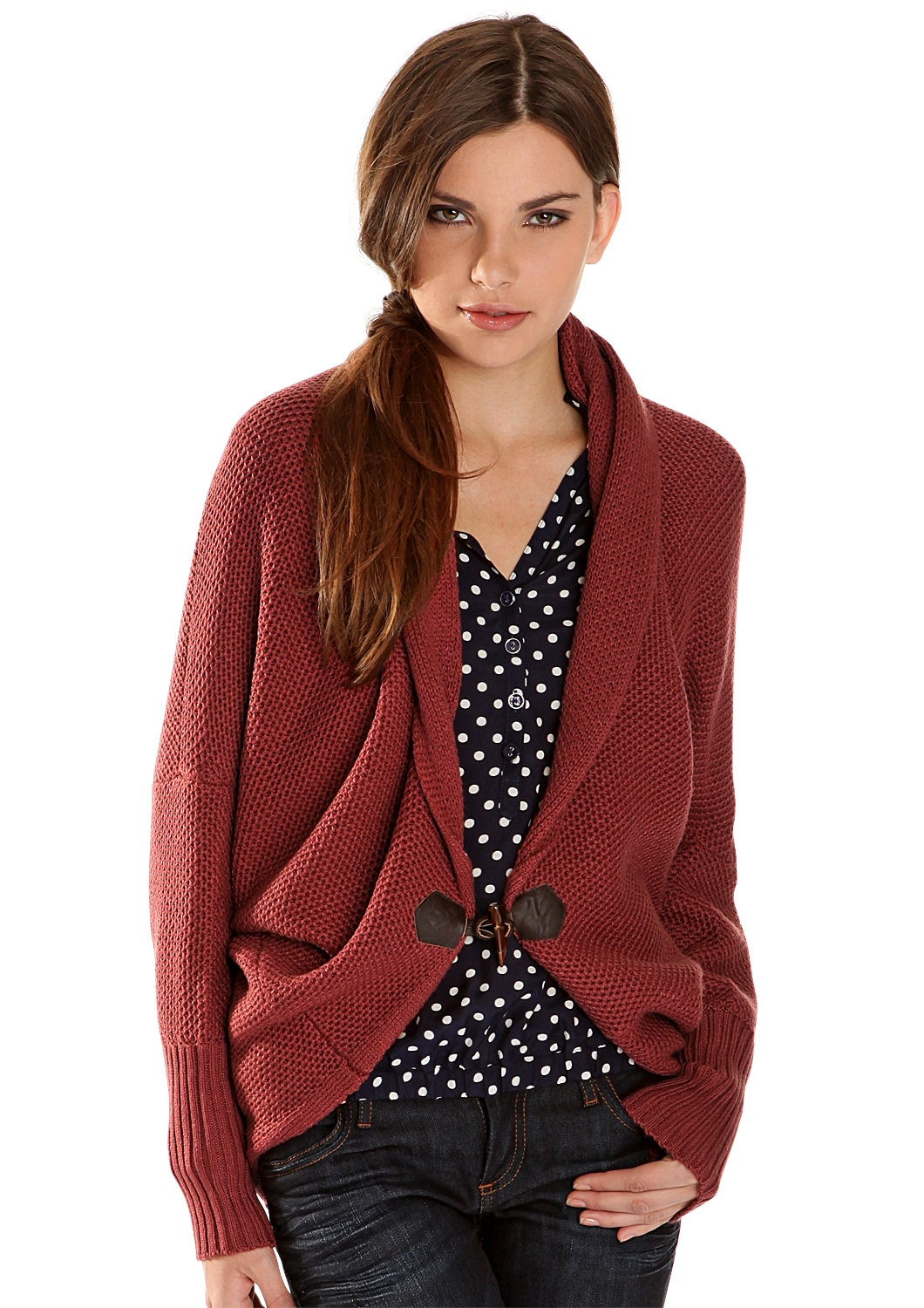 Fledermausstrickjacke
