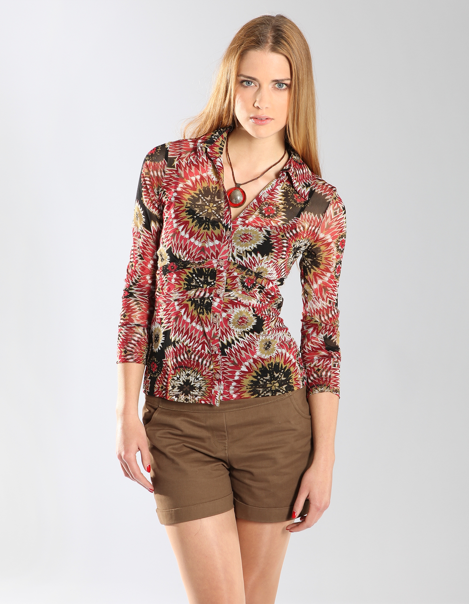 Mesh-Bluse