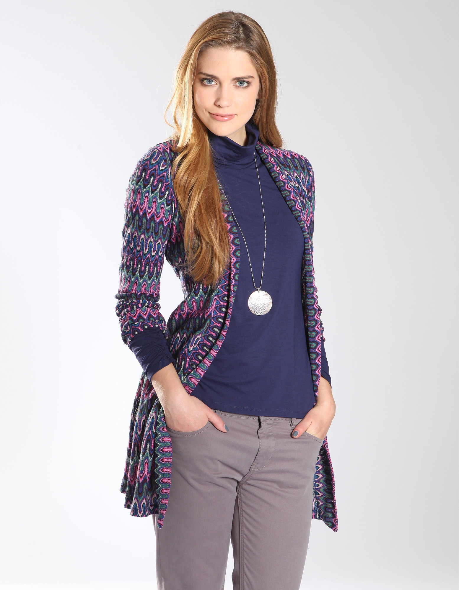 Mulitcolourstrickjacke
