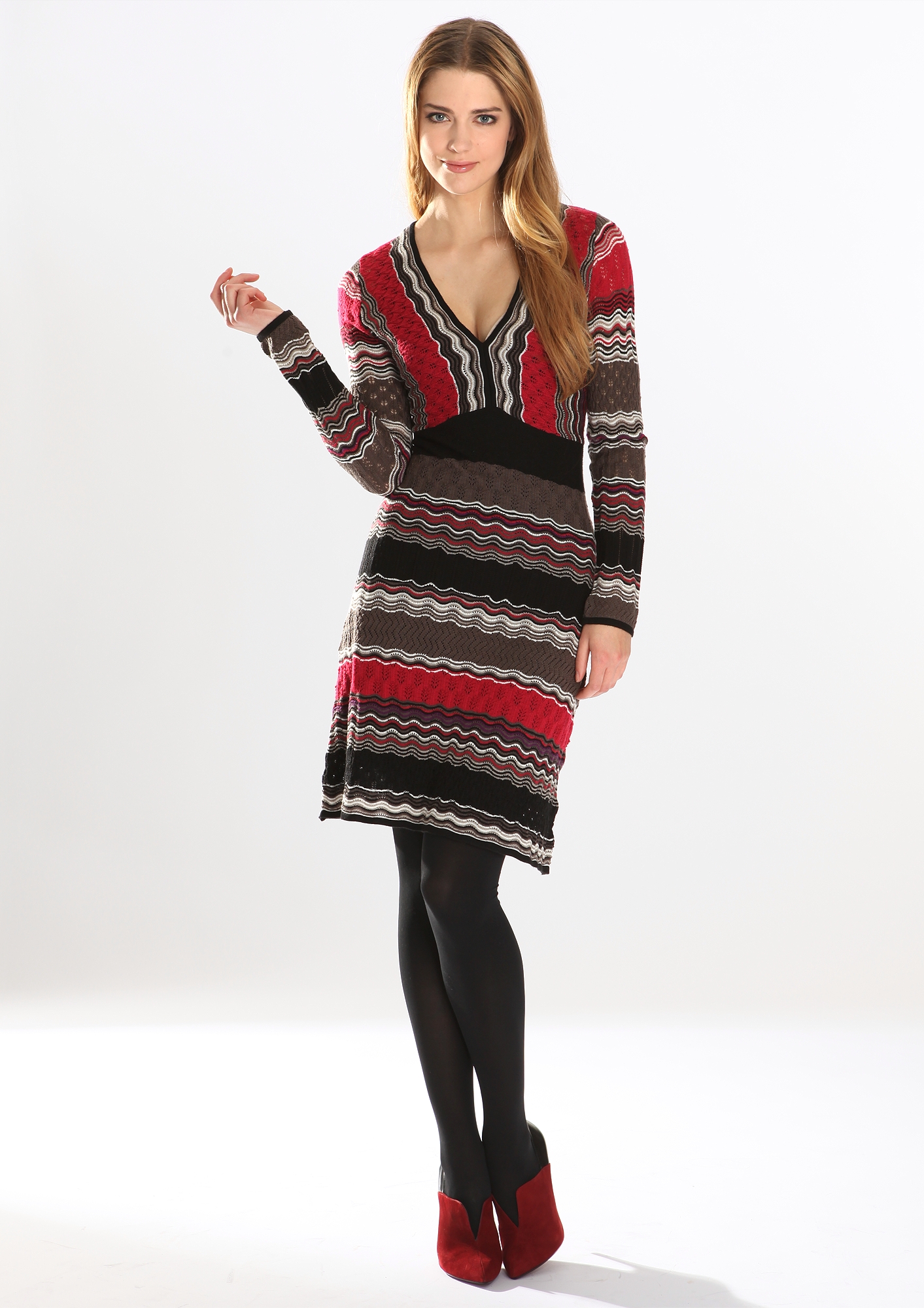 Mulitcolourstrickkleid