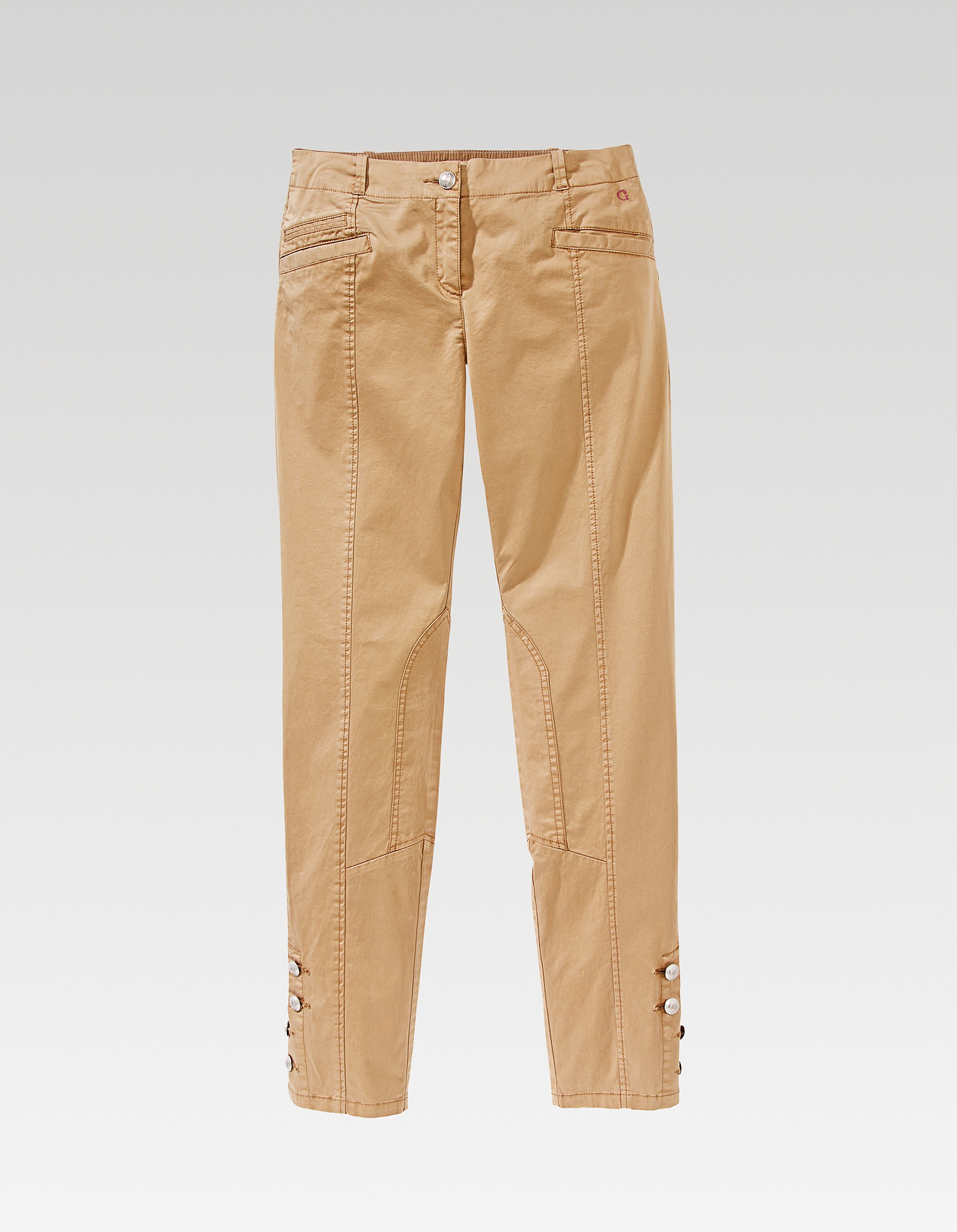 Schmale Hose mit Ziern&auml;hten