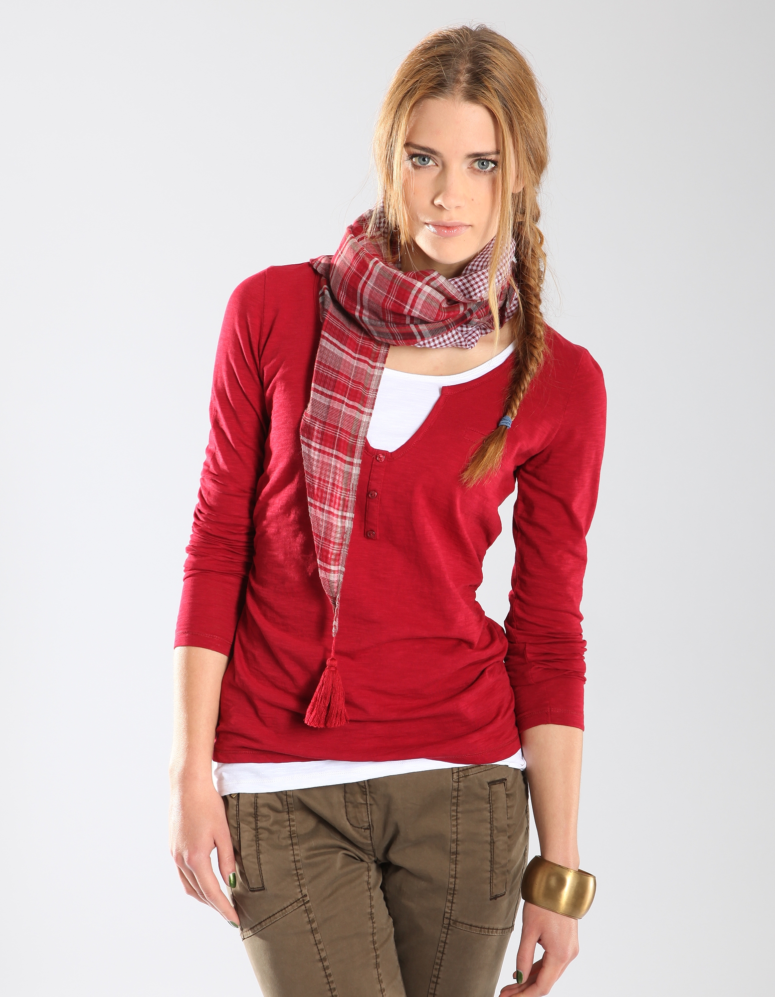 Double-Layer-Shirt aus Flammgarn