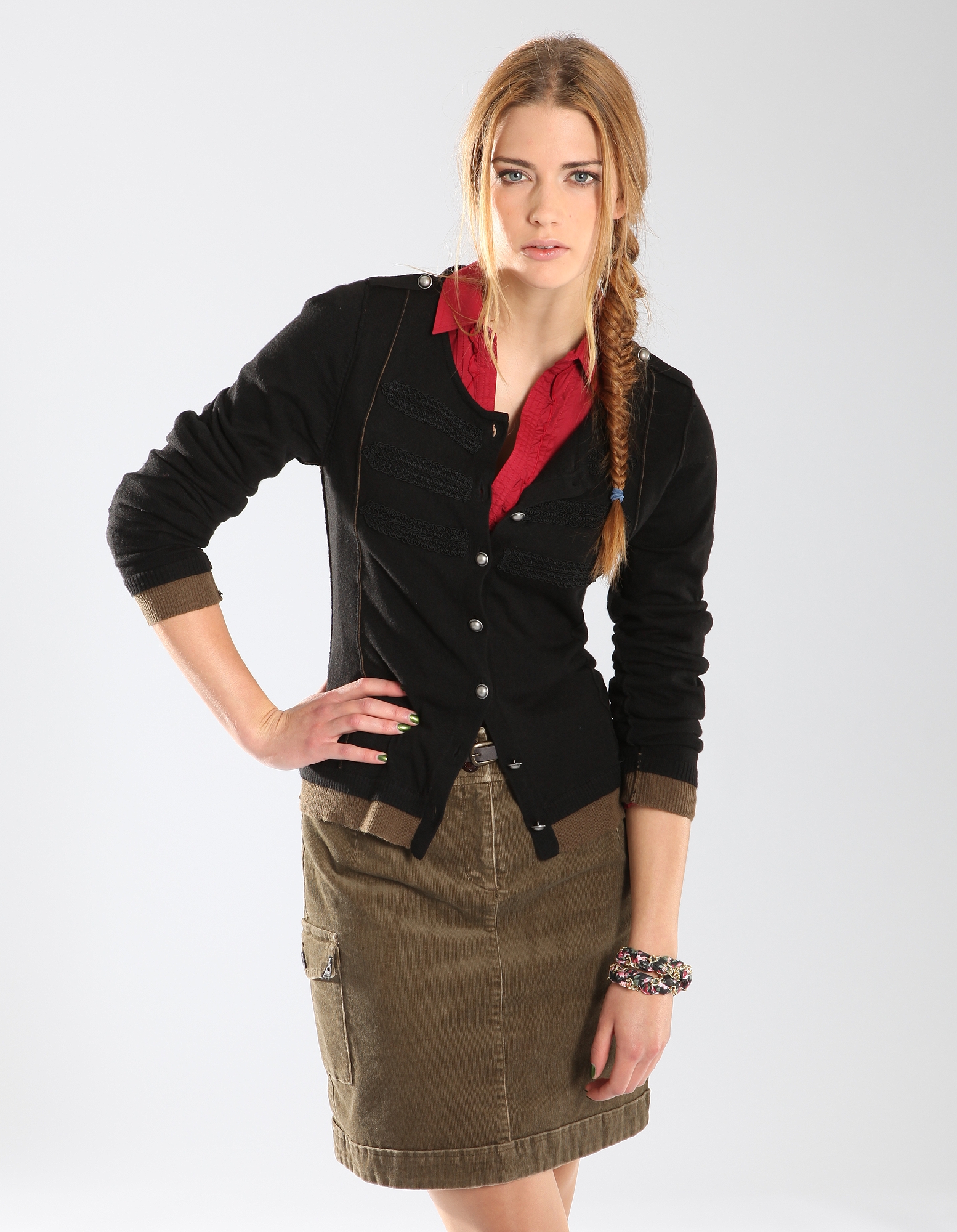 Strickjacke im Lagen-Look