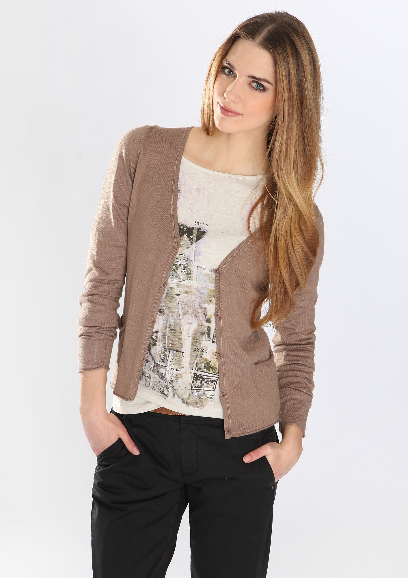 Feinstrickjacke