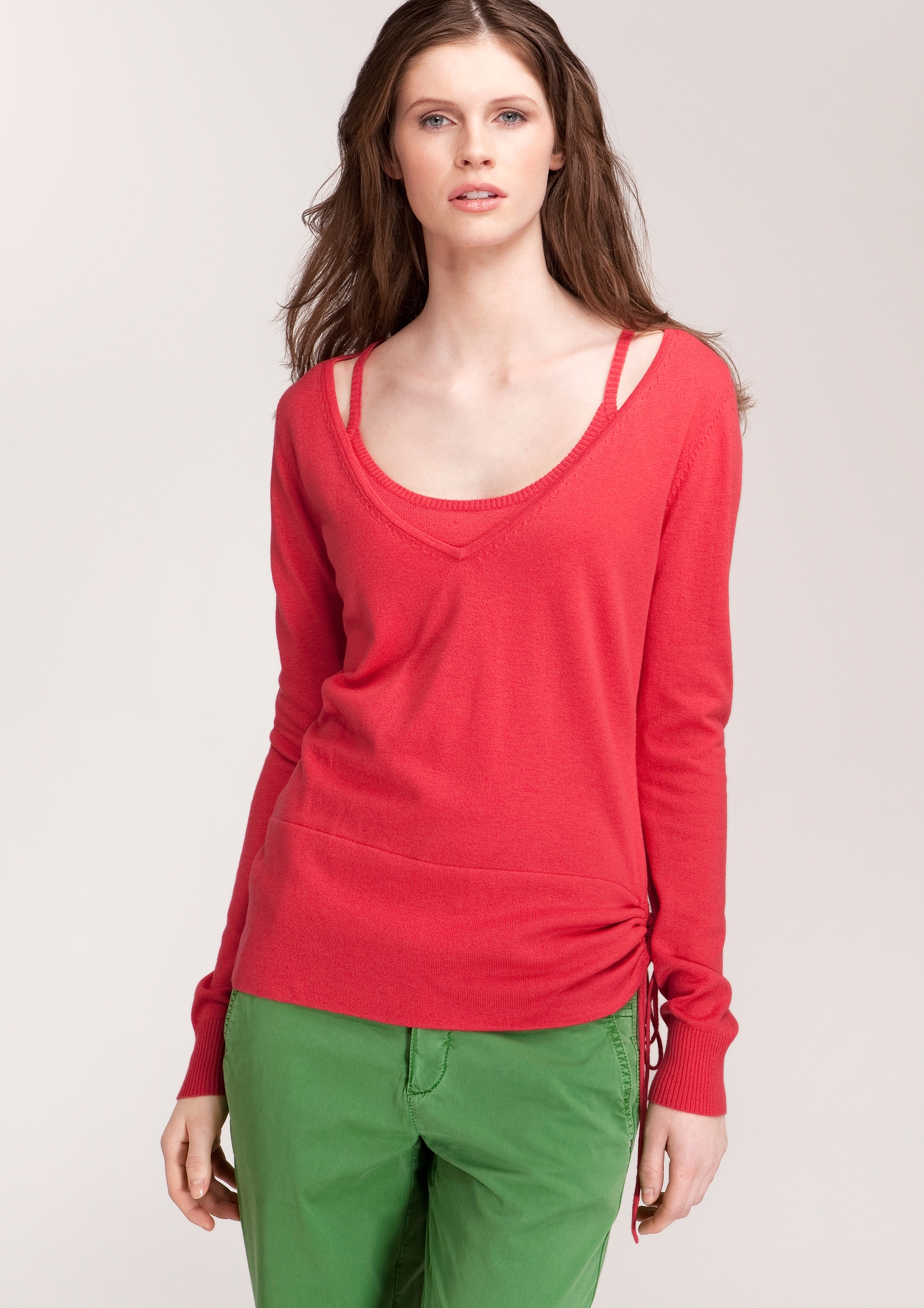 Langer Feinstrickpullover