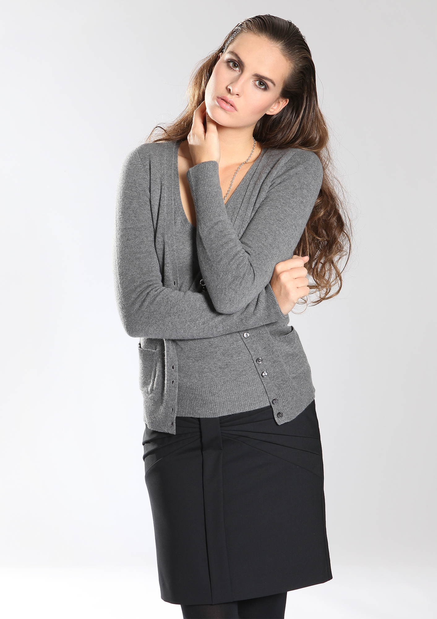Kaschmirstrickjacke