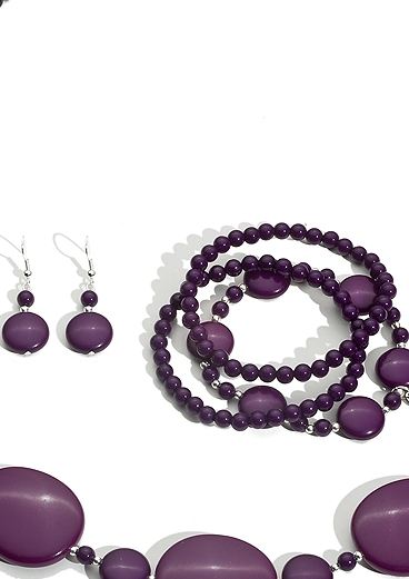Set Halskette, Armband und Ohrringe