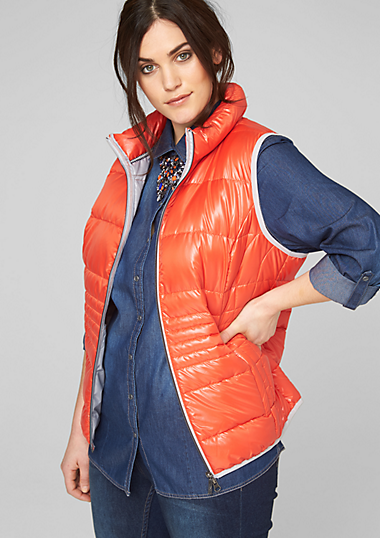 brightly coloured down gilet from s.oliver