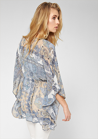 patterned blouse in a poncho style from s.oliver